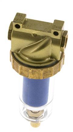 Microfilter 0.01micron G1/4'' 560l/min Semi-Auto Polycarbonaat Standaard 1