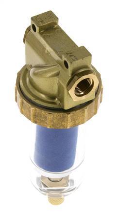 Microfilter 0.01micron G1/4'' 560l/min Semi-Auto Polycarbonaat Standaard 1