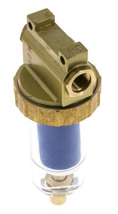 Microfilter 0.01micron G1/4'' 560l/min Semi-Auto Polycarbonaat Standaard 1