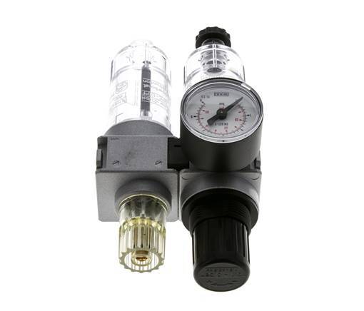 FRL 2-Delig G1/4'' 700l/min 0.1-3.0bar/1-44psi Semi-Auto 40 mm Manometer Polycarbonaat Multifix 0