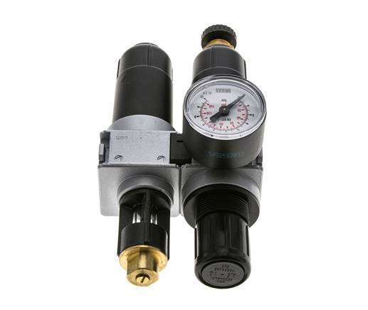 FRL 2-Delig G1/4'' 700l/min 0.2-6.0bar/3-87psi Semi-Auto 40 mm Manometer Metaal Multifix 0