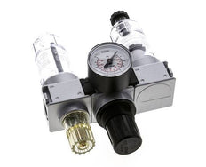 FRL 3-Delig G1/4'' 750l/min 0.2-6.0bar/3-87psi Semi-Auto 40 mm Manometer Polycarbonaat Multifix 0