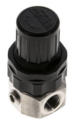 Drukregelaar G1/4'' 320l/min 0.5-6.0bar/7-87psi Roestvrij staal Gassen Vloeistoffen