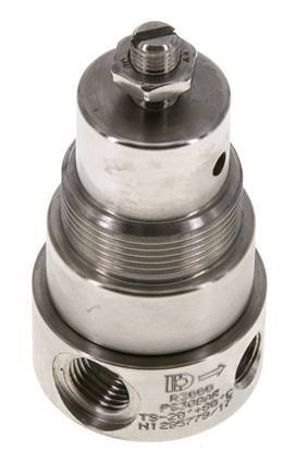 Drukregelaar G1/4'' 350l/min 0.5-8.0bar/7-116psi Roestvrij staal Gassen Vloeistoffen