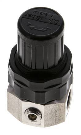 Drukregelaar G1/4'' 320l/min 0.5-16.0bar/7-232psi Roestvrij staal