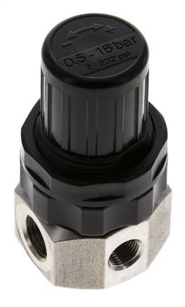Drukregelaar G1/4'' 320l/min 0.5-16.0bar/7-232psi Roestvrij staal