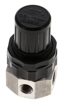 Drukregelaar G1/4'' 320l/min 0.5-16.0bar/7-232psi Roestvrij staal