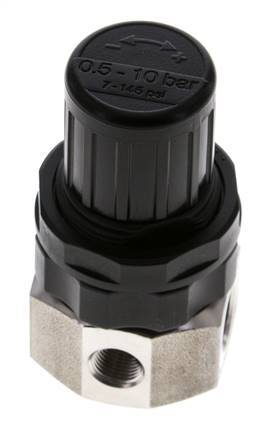 Drukregelaar G1/4'' 320l/min 0.5-10.0bar/7-145psi Roestvrij staal Gassen Vloeistoffen