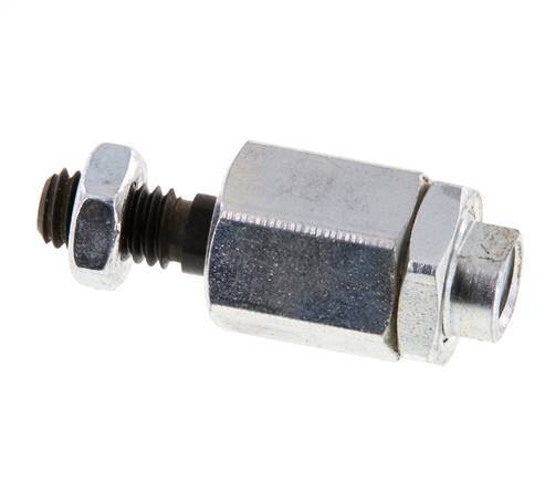 Zwevende koppeling M6 voor cilinder Verzinkt staal