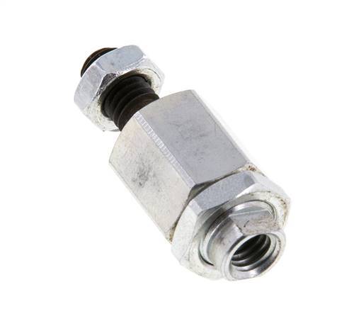 Zwevende koppeling M6 voor cilinder Verzinkt staal