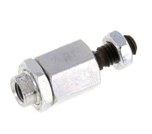 Zwevende koppeling M6 voor cilinder Verzinkt staal