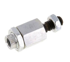 Zwevende koppeling M6 voor cilinder Verzinkt staal