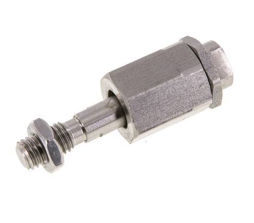 Zwevende koppeling M8 voor cilinder RVS 304 (1.4301)