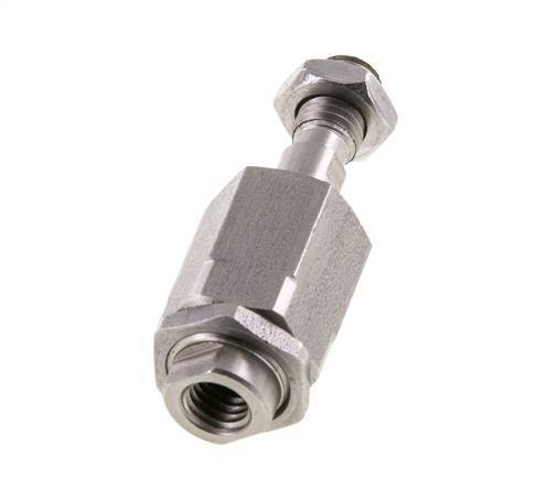 Zwevende koppeling M8 voor cilinder RVS 304 (1.4301)