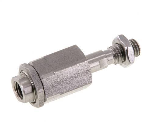 Zwevende koppeling M8 voor cilinder RVS 304 (1.4301)