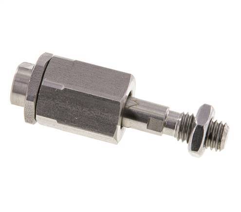Zwevende koppeling M8 voor cilinder RVS 304 (1.4301)