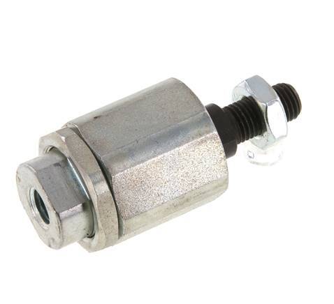 Zwevende koppeling M10 x 1,25 voor cilinder Verzinkt staal