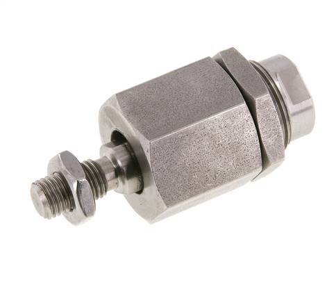 Zwevende koppeling M10 x 1,25 voor cilinder RVS 304 (1.4301)