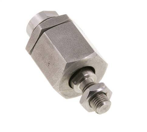 Zwevende koppeling M10 x 1,25 voor cilinder RVS 304 (1.4301)
