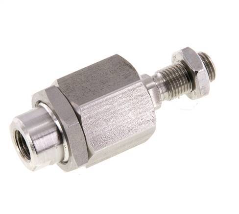 Zwevende koppeling M12 x 1,25 voor cilinder RVS 304 (1.4301)