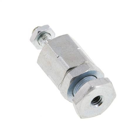 Zwevende koppeling M4 voor cilinder Verzinkt staal