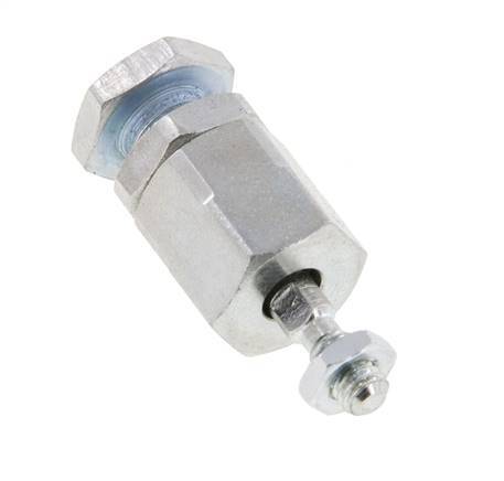 Zwevende koppeling M4 voor cilinder Verzinkt staal