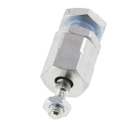 Zwevende koppeling M4 voor cilinder Verzinkt staal