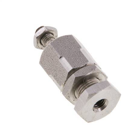 Zwevende koppeling M4 voor cilinder RVS 304 (1.4301)
