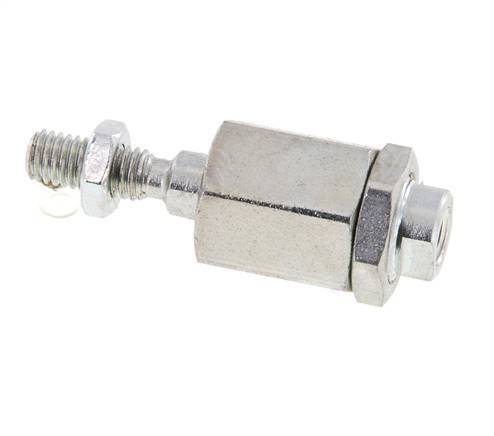 Drijvende koppeling M5 voor cilinder Verzinkt staal