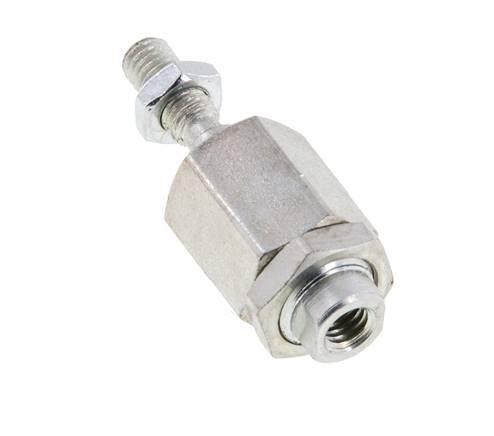 Drijvende koppeling M5 voor cilinder Verzinkt staal