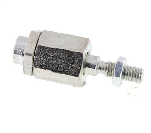 Drijvende koppeling M5 voor cilinder Verzinkt staal