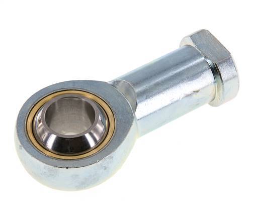 Bolvormig stangeind M16 x 1,5 vrouwelijk Verzinkt staal