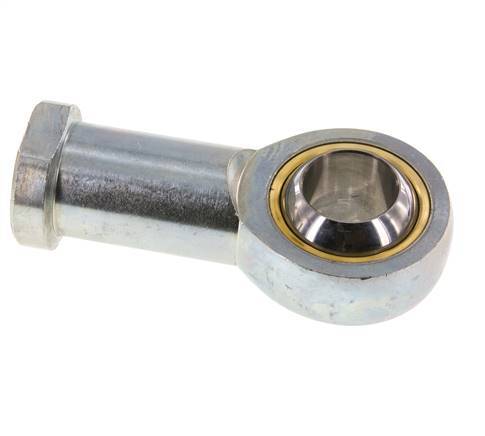 Bolvormig stangeind M36X2 vrouwelijk Verzinkt staal