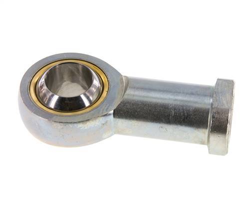 Bolvormig stangeind M36X2 vrouwelijk Verzinkt staal