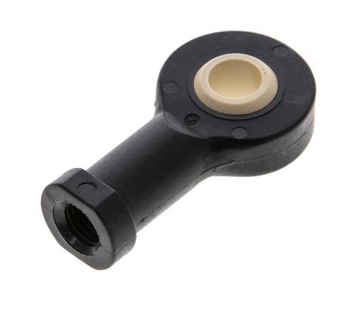 Bolvormig Staafeind M10 x 1,25 vrouwelijk Polymeer