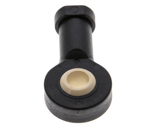 Bolvormig Staafeind M10 x 1,25 vrouwelijk Polymeer