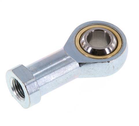 Bolvormig stangeind M12 x 1,25 vrouwelijk Verzinkt staal