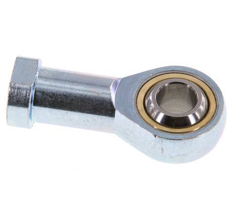 Bolvormig stangeind M12 x 1,25 vrouwelijk Verzinkt staal