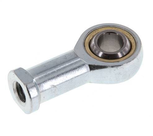 Bolvormig stangeind M12 vrouwelijk Verzinkt staal