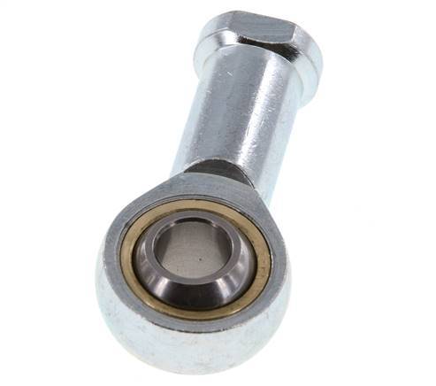 Bolvormig stangeind M12 vrouwelijk Verzinkt staal