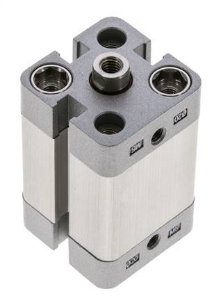 ISO 21287 Compacte Dubbelwerkende Cilinder 20-20mm - Magnetisch