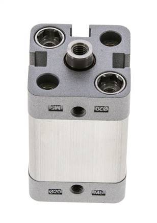 ISO 21287 Compacte Dubbelwerkende Cilinder 20-20mm - Magnetisch