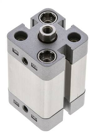 ISO 21287 Compacte Dubbelwerkende Cilinder 20-20mm - Magnetisch