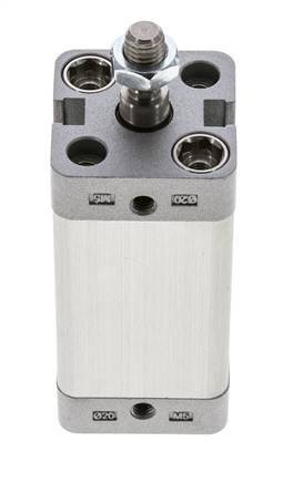 ISO 21287 Compacte Dubbelwerkende Cilinder 20-40mm - Magnetisch - Mannelijke Stang