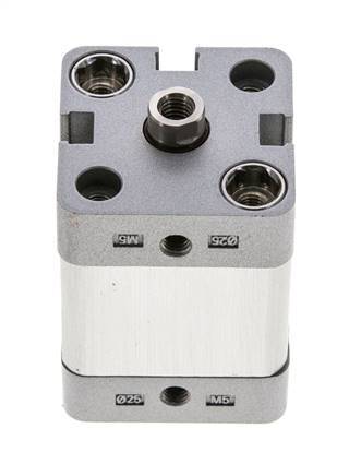 ISO 21287 Compacte Dubbelwerkende Cilinder 25-15mm - Magnetisch