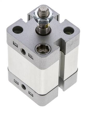 ISO 21287 Compacte Dubbelwerkende Cilinder 25-15mm - Magnetisch - Mannelijke Stang