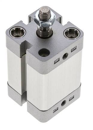 ISO 21287 Compacte Dubbelwerkende Cilinder 25-25mm - Magnetisch - Mannelijke Stang