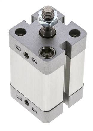 ISO 21287 Compacte Dubbelwerkende Cilinder 25-25mm - Magnetisch - Mannelijke Stang
