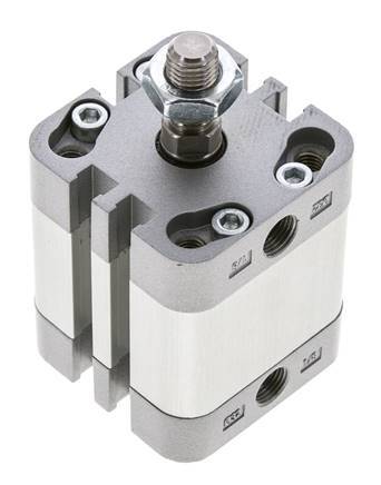 ISO 21287 Compacte Dubbelwerkende Cilinder 32-15mm - Magnetisch - Mannelijke Stang