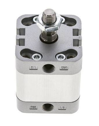 ISO 21287 Compacte Dubbelwerkende Cilinder 32-15mm - Magnetisch - Mannelijke Stang